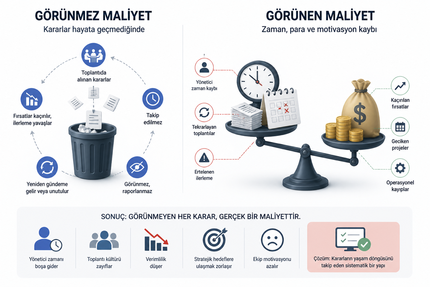Görünmez maliyet: Hayata geçmeyen kararların organizasyonlara gerçek bedeli